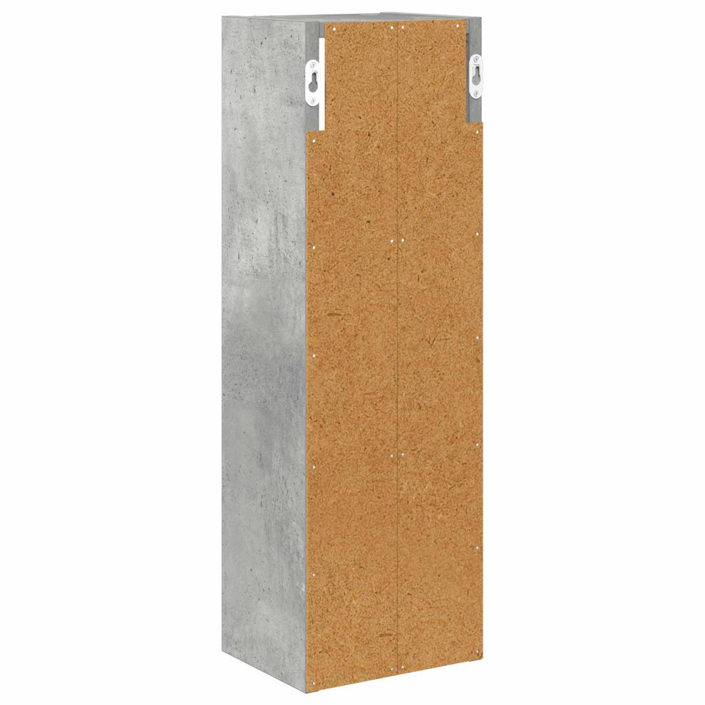 Badezimmer-Wandschrank mit Regal Betongrau 20 x 16 x 62,5 cm