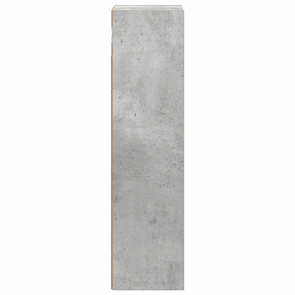 Badezimmer-Wandschrank mit Regal Betongrau 20 x 16 x 62,5 cm