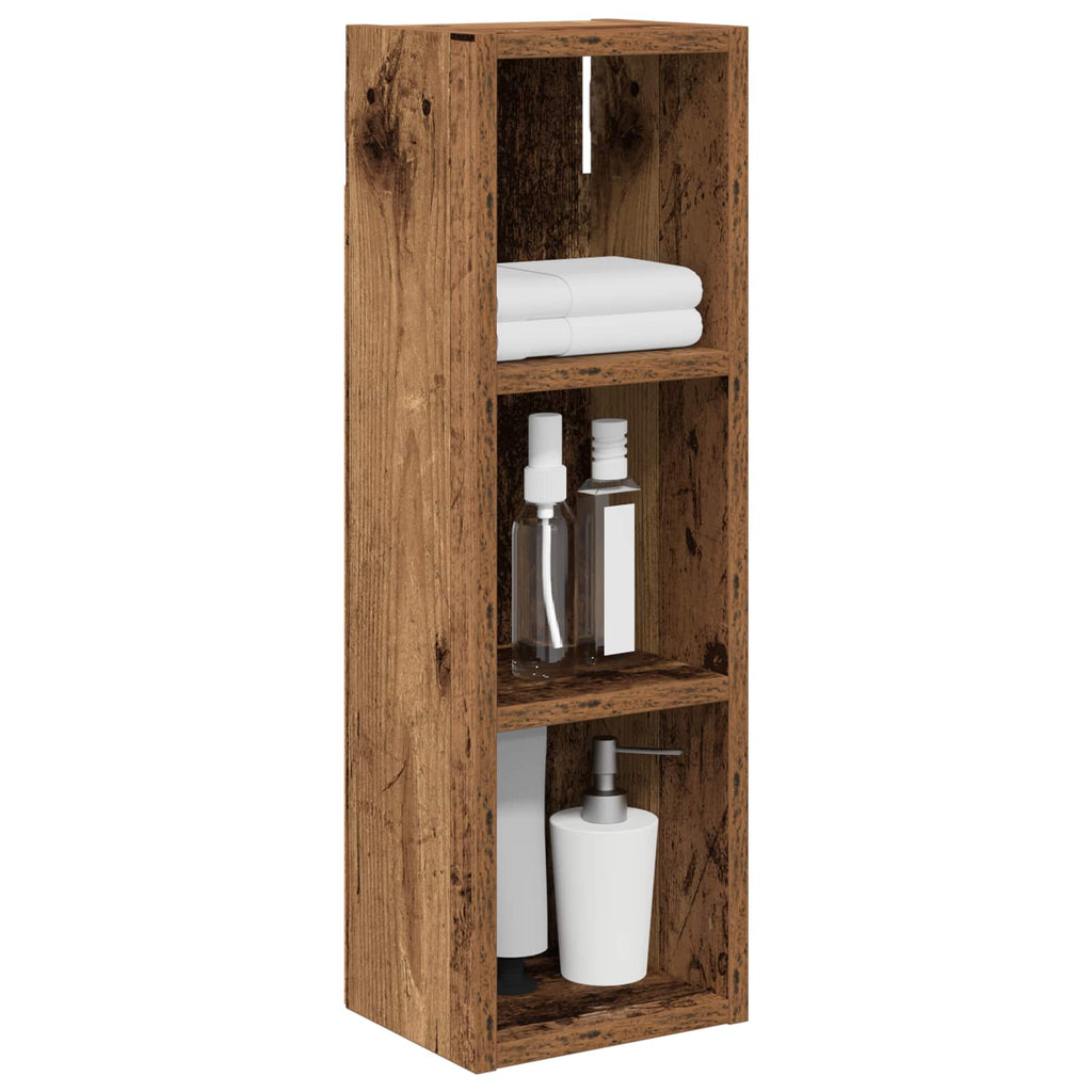 Badezimmer-Wandschrank Altholz 20 x 16 x 62,5 cm Holzwerkstoff