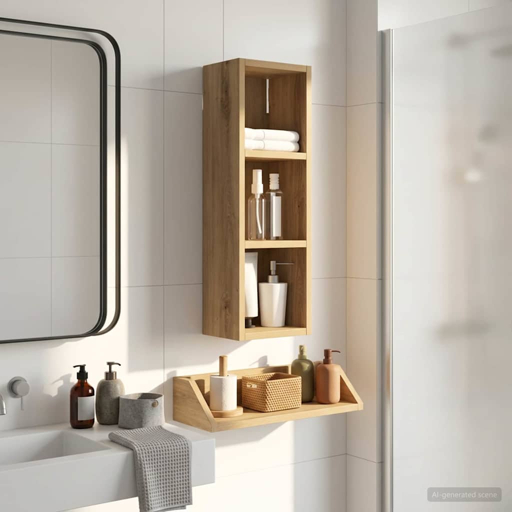 Badezimmer-Wandschrank Kunsthandwerk Eiche 20 x 16 x 62,5 cm