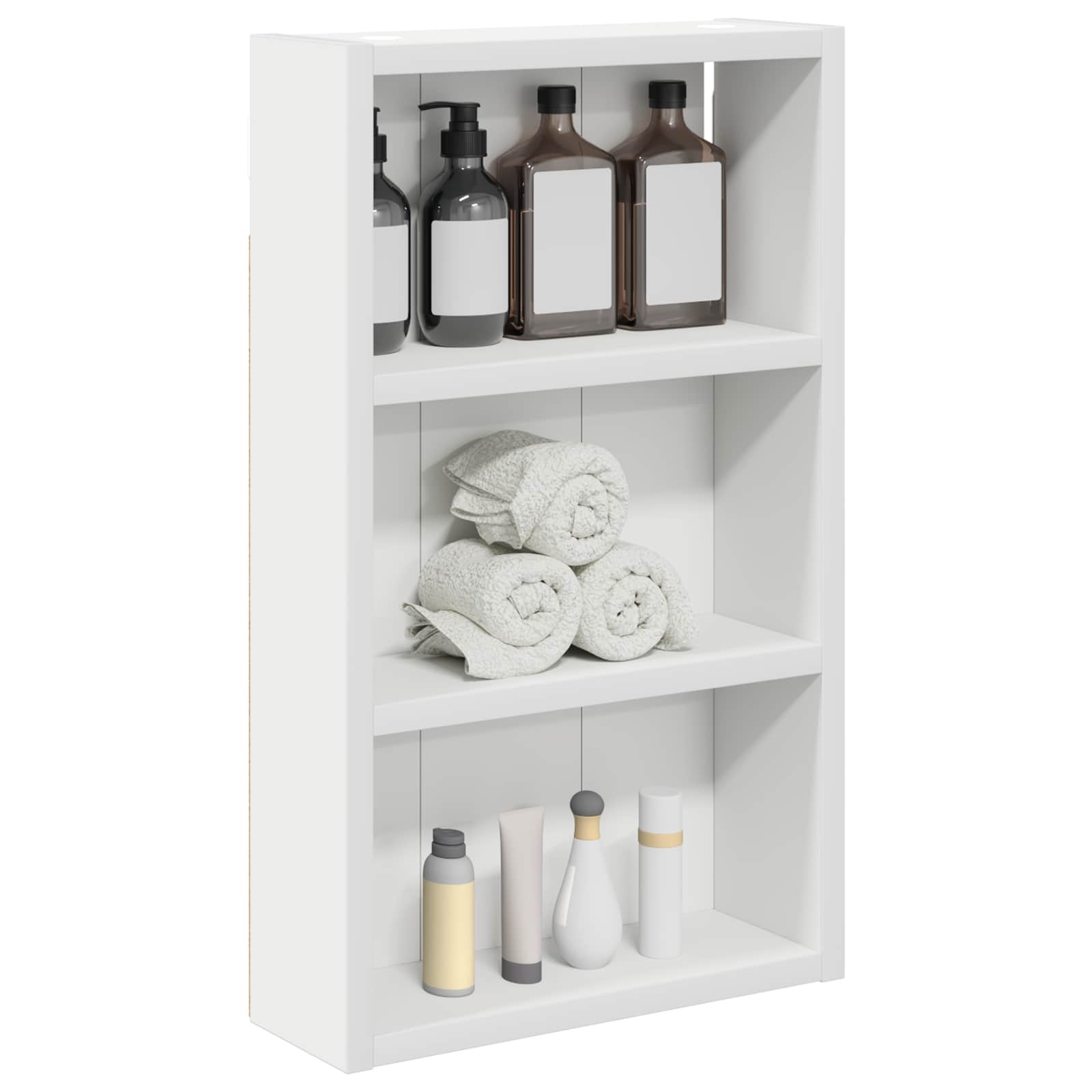 Badezimmer-Wandschrank Weiß 30 x 10 x 50 cm Holzwerkstoff