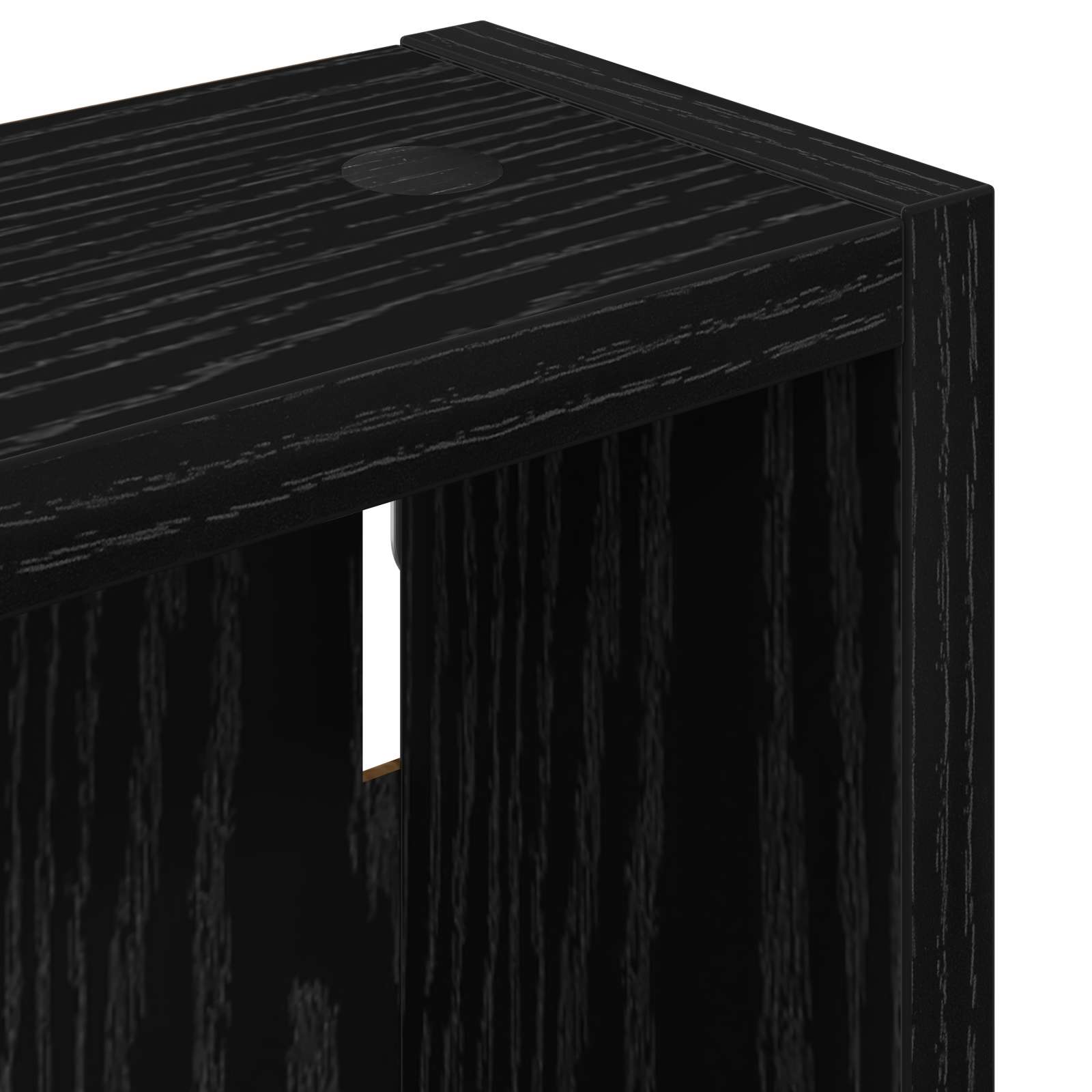 Badezimmer-Wandschrank mit Regal Schwarze Eiche 30 x 10 x 50 cm