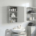 Badezimmer-Wandschrank Betongrau 30 x 10 x 50 cm Holzwerkstoff