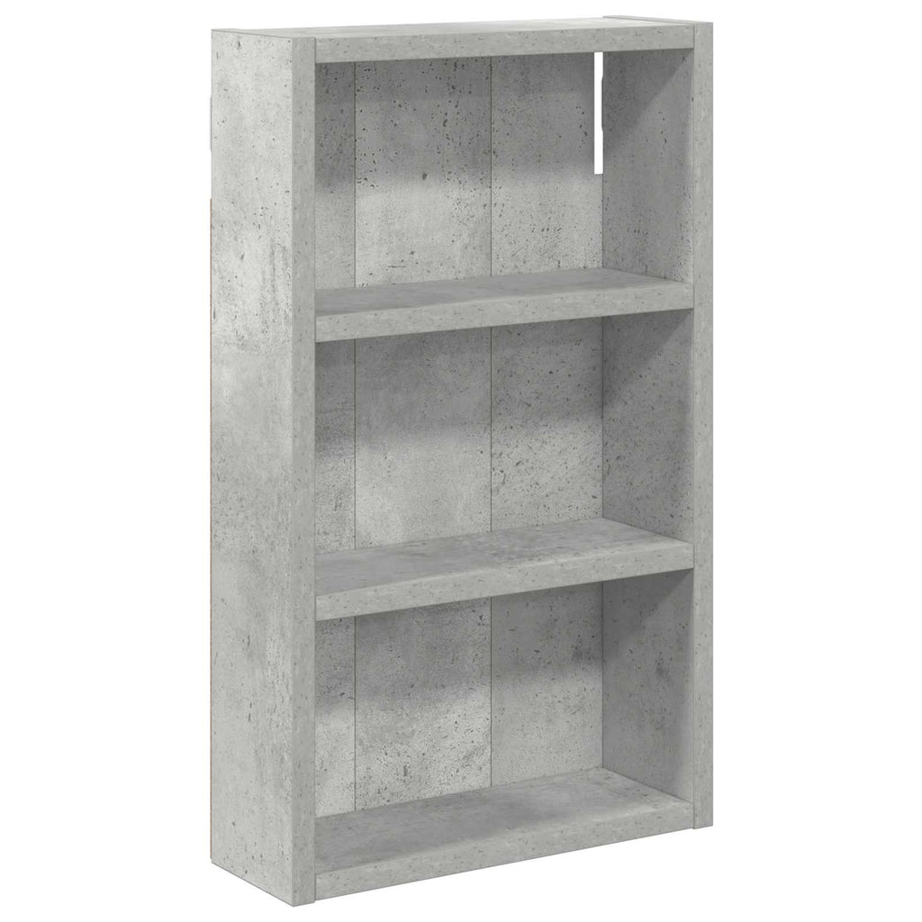 Badezimmer-Wandschrank Betongrau 30 x 10 x 50 cm Holzwerkstoff