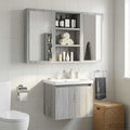 Badezimmer-Wandschrank mit Regal Graues Sonoma 30 x 10 x 50 cm