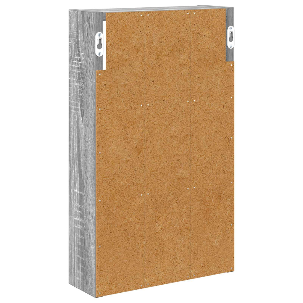 Badezimmer-Wandschrank mit Regal Graues Sonoma 30 x 10 x 50 cm