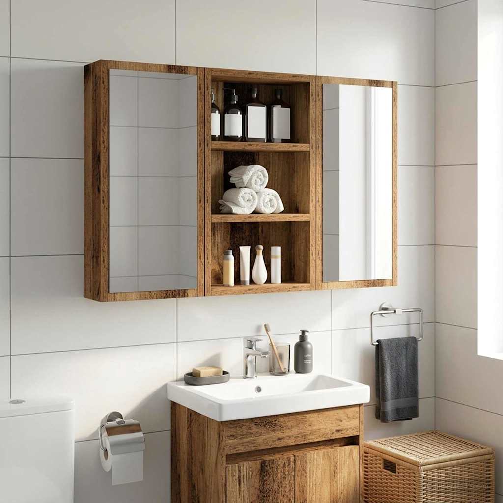 Badezimmer-Wandschrank Altholz 30 x 10 x 50 cm Holzwerkstoff