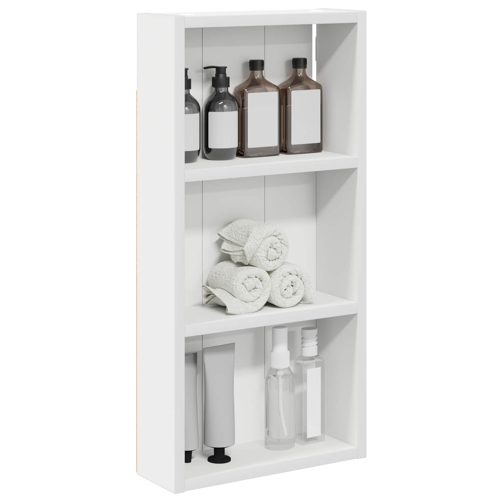 Badezimmer-Wandschrank Weiß 30 x 10 x 60,5 cm Holzwerkstoff