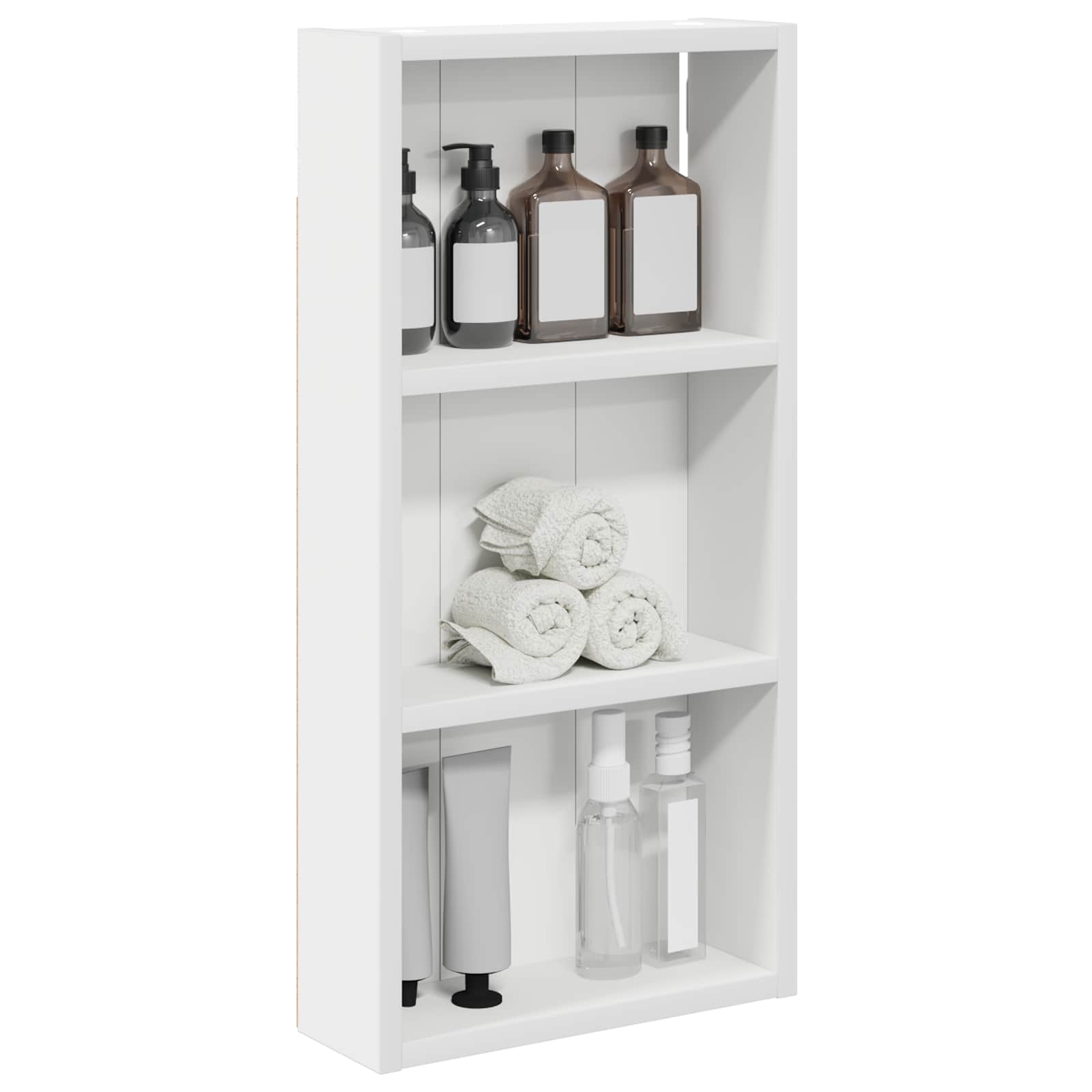 Badezimmer-Wandschrank Weiß 30 x 10 x 60,5 cm Holzwerkstoff