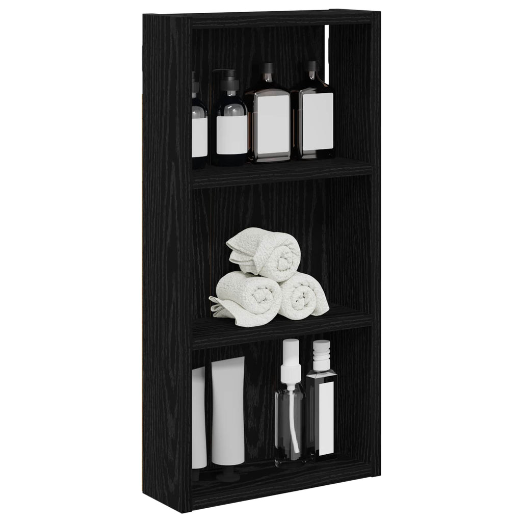 Badezimmer-Wandschrank Schwarze Eiche 30 x 10 x 60,5 cm