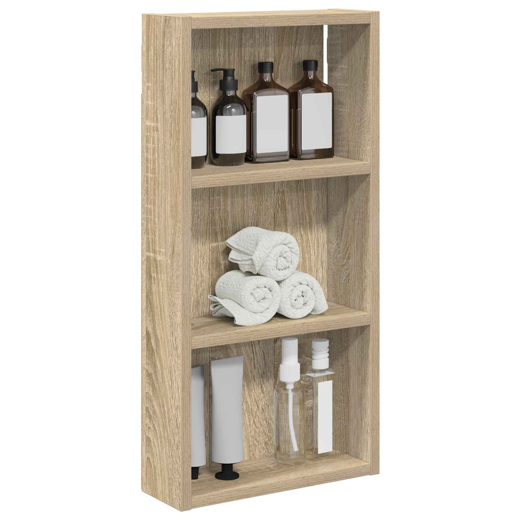 Badezimmer-Wandschrank mit Regal Sonoma-Eiche 30 x 10 x 60,5 cm
