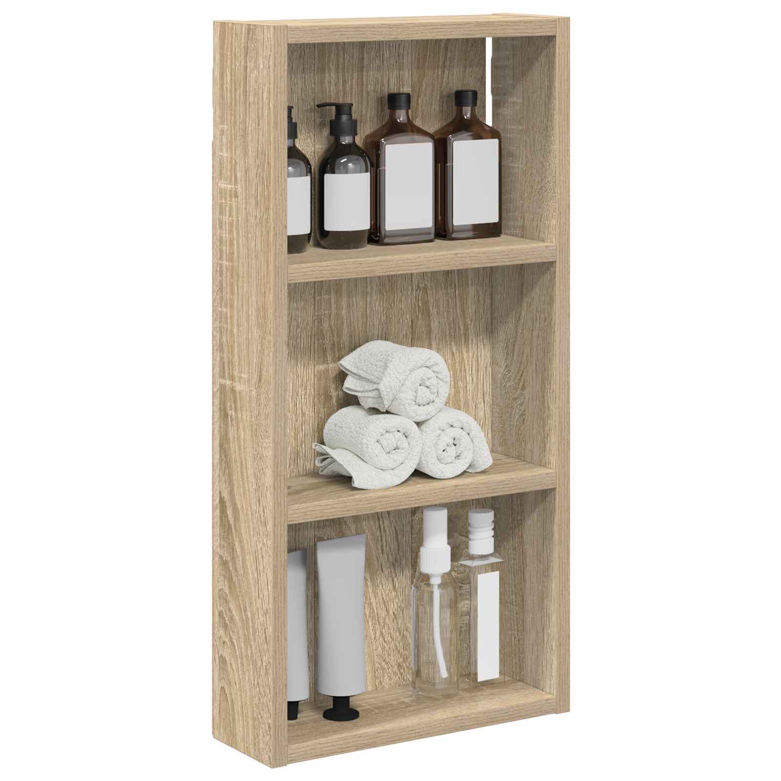 Badezimmer-Wandschrank mit Regal Sonoma-Eiche 30 x 10 x 60,5 cm