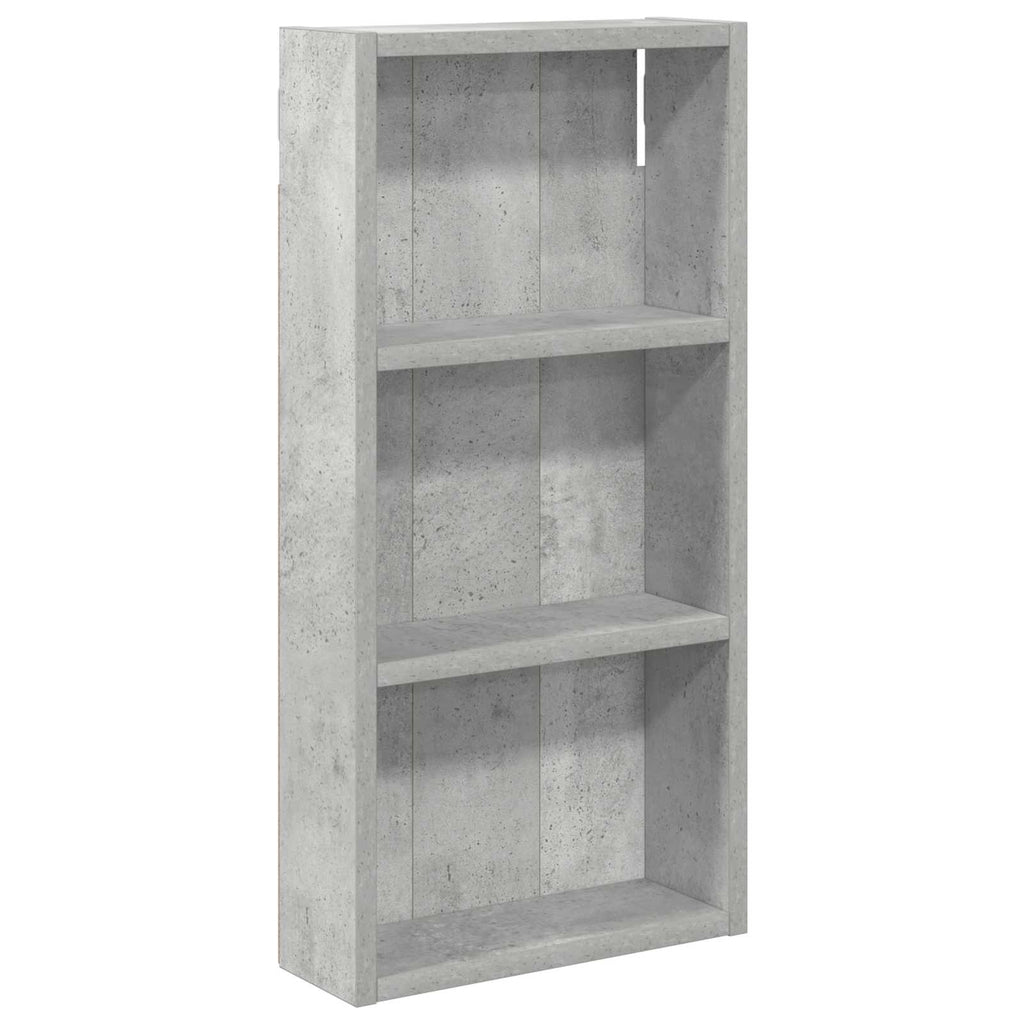 Badezimmer-Wandschrank mit Regal Betongrau 30 x 10 x 60,5 cm