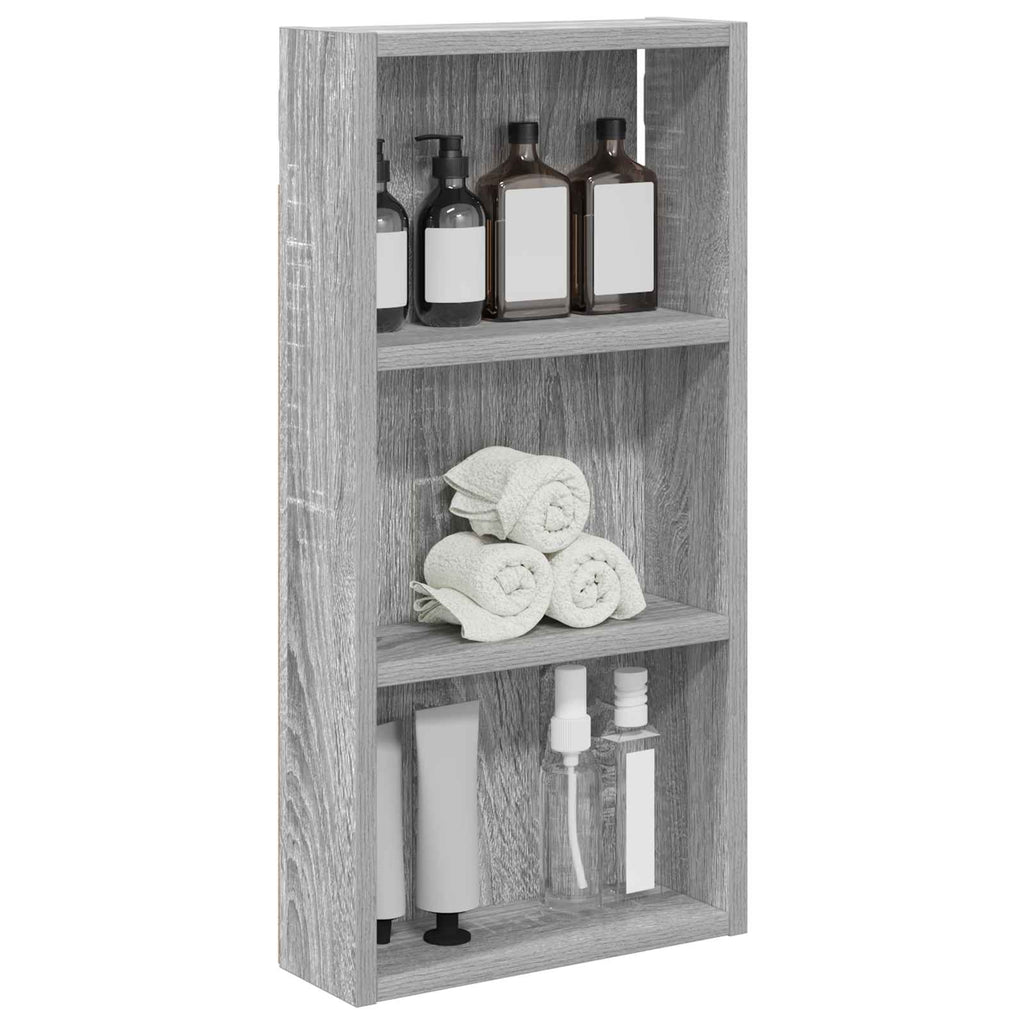 Badezimmer-Wandschrank Graues Sonoma 30 x 10 x 60,5 cm
