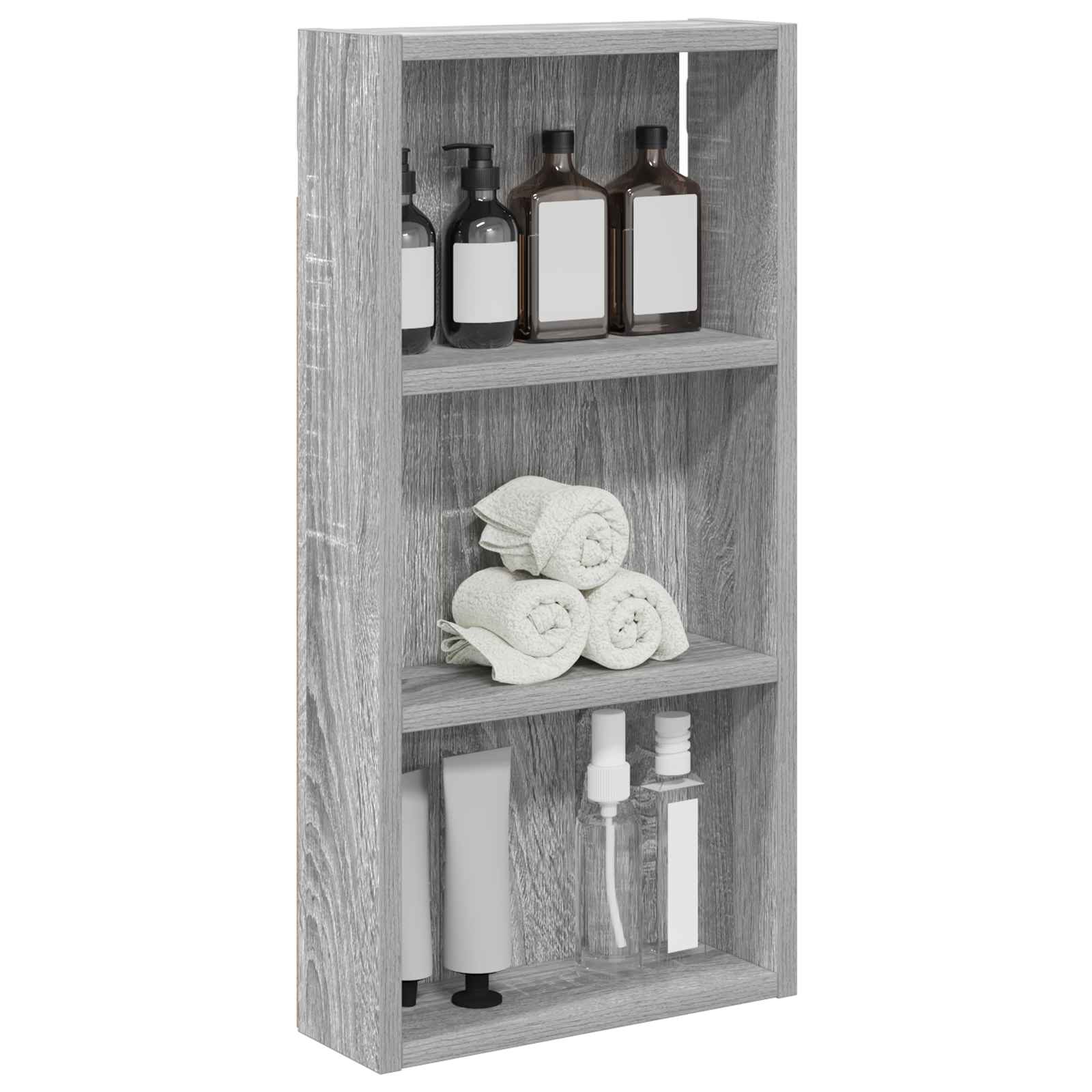 Badezimmer-Wandschrank Graues Sonoma 30 x 10 x 60,5 cm