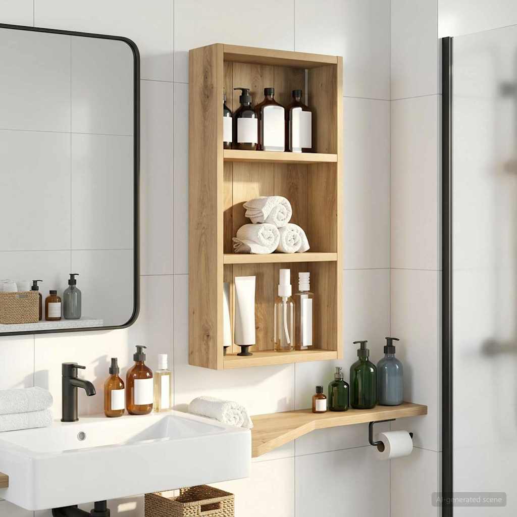 Badezimmer-Wandschrank Kunsthandwerk Eiche 30 x 10 x 60,5 cm