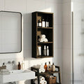 Badezimmer-Wandschrank mit Regal Schwarze Eiche 30 x 14 x 70 cm