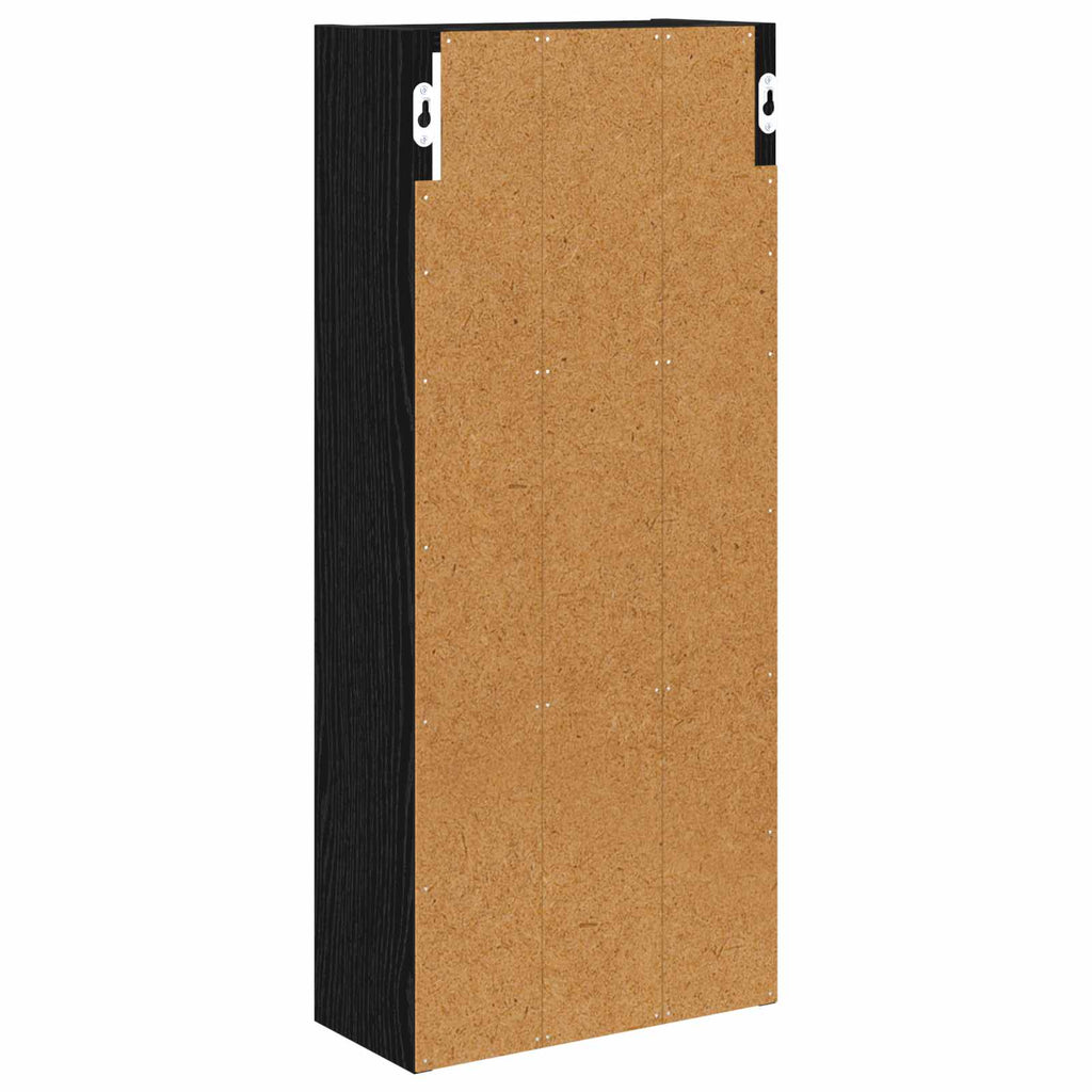 Badezimmer-Wandschrank mit Regal Schwarze Eiche 30 x 14 x 70 cm