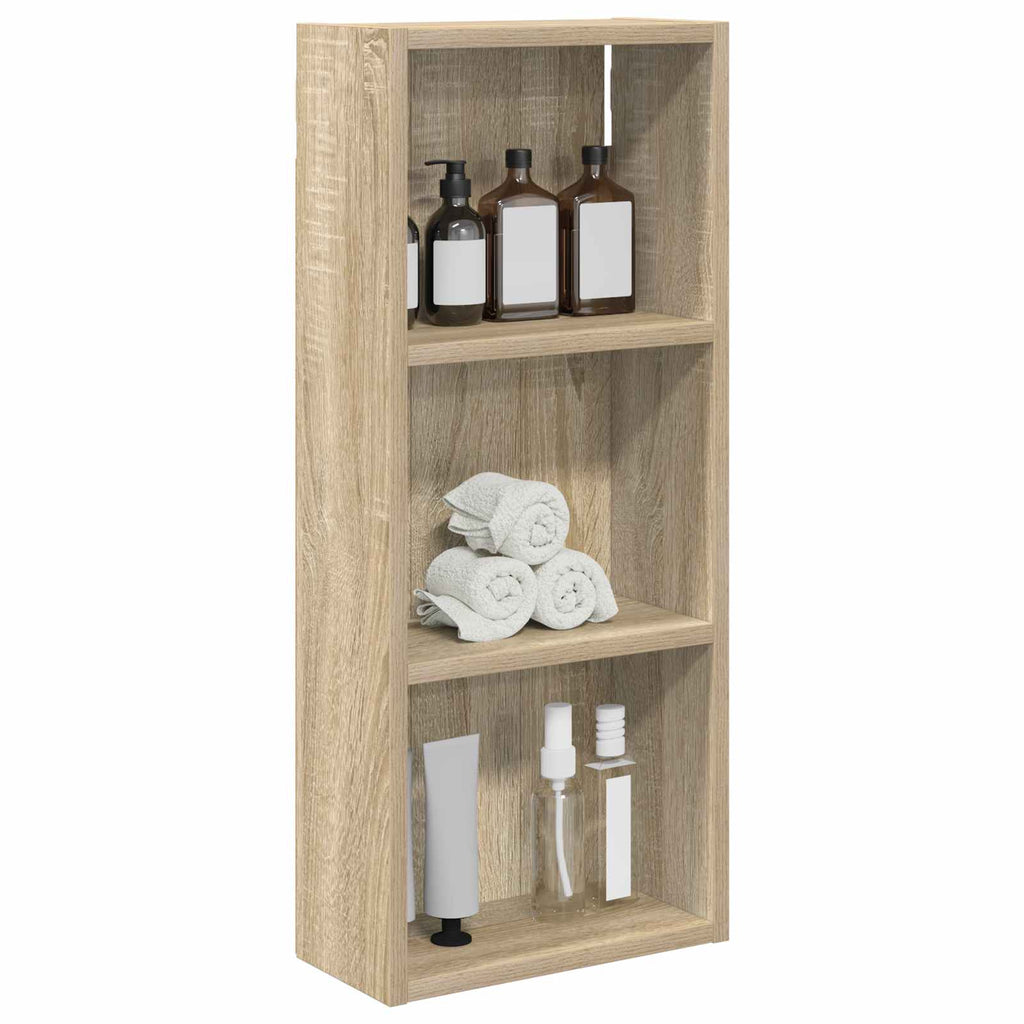Badezimmer-Wandschrank mit Regal Sonoma-Eiche 30 x 14 x 70 cm