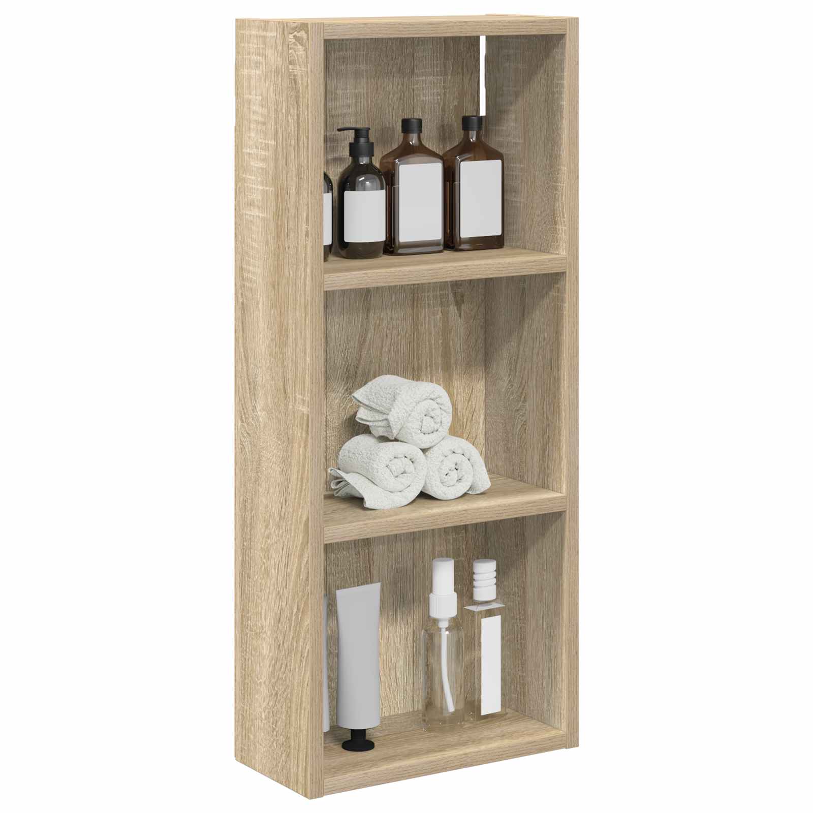 Badezimmer-Wandschrank mit Regal Sonoma-Eiche 30 x 14 x 70 cm