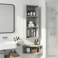 Badezimmer-Wandschrank mit Regal Graues Sonoma 30 x 14 x 70 cm