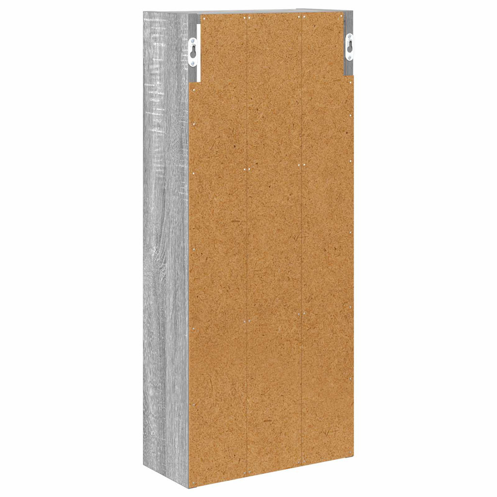 Badezimmer-Wandschrank mit Regal Graues Sonoma 30 x 14 x 70 cm