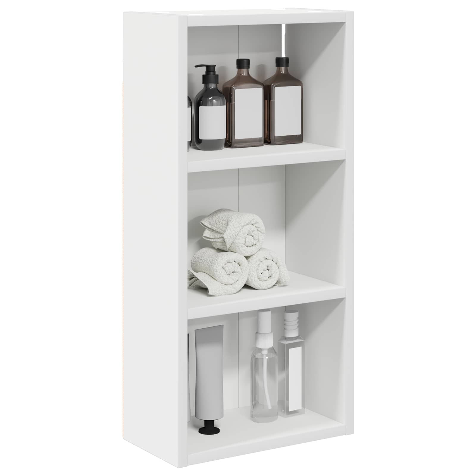 Badezimmer-Wandschrank Weiß 30 x 16 x 62,5 cm Holzwerkstoff