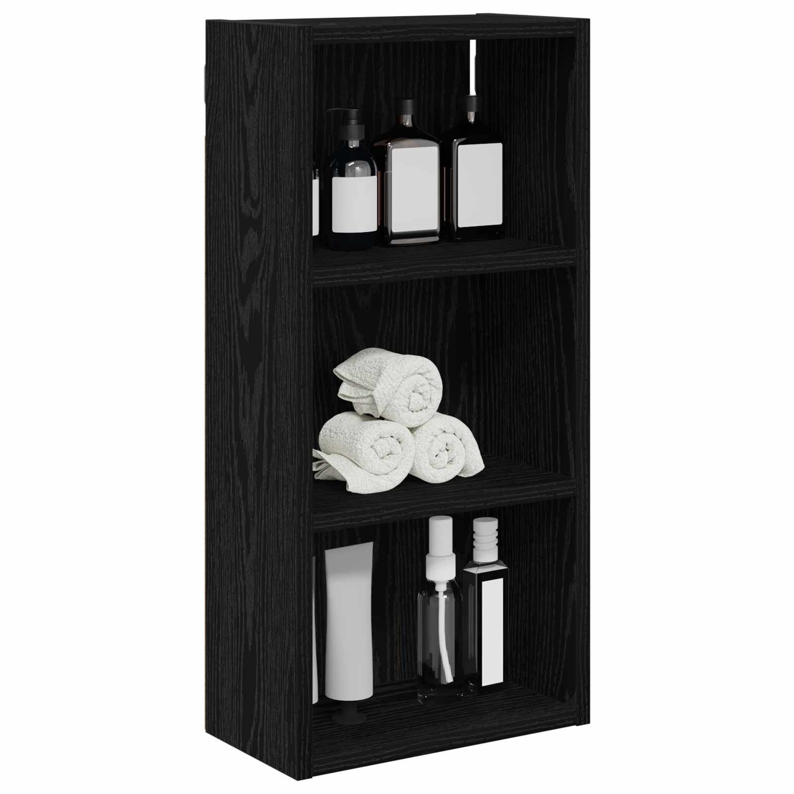 Badezimmer-Wandschrank Schwarze Eiche 30 x 16 x 62,5 cm