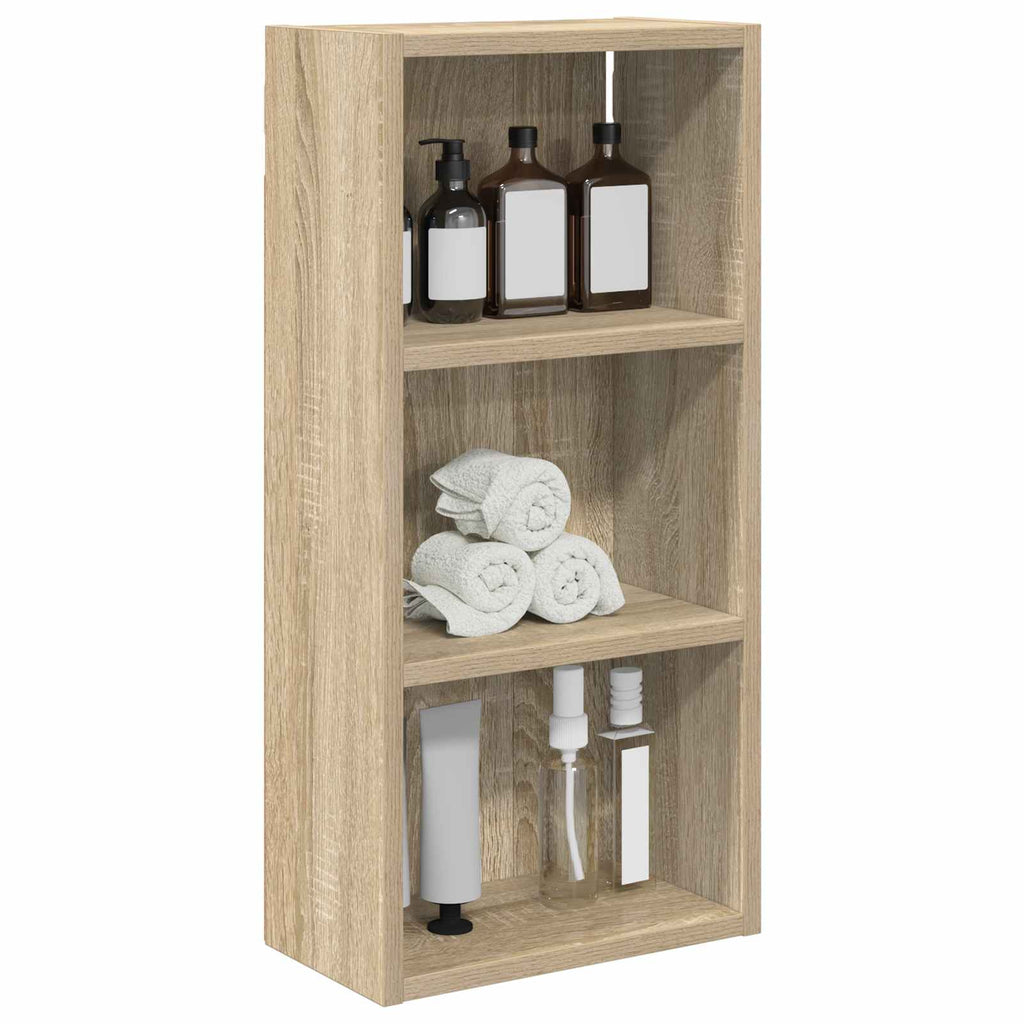 Badezimmer-Wandschrank mit Regal Sonoma-Eiche 30 x 16 x 62,5 cm
