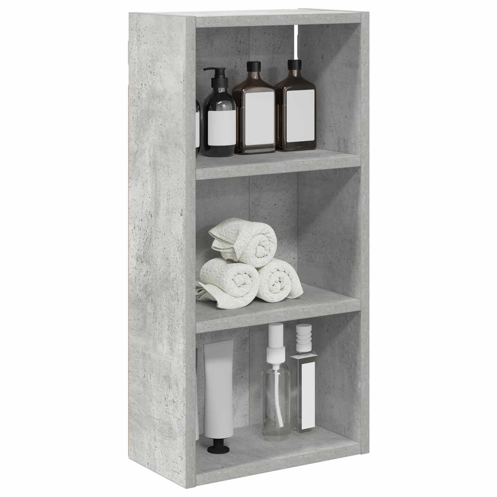 Badezimmer-Wandschrank mit Regal Betongrau 30 x 16 x 62,5 cm