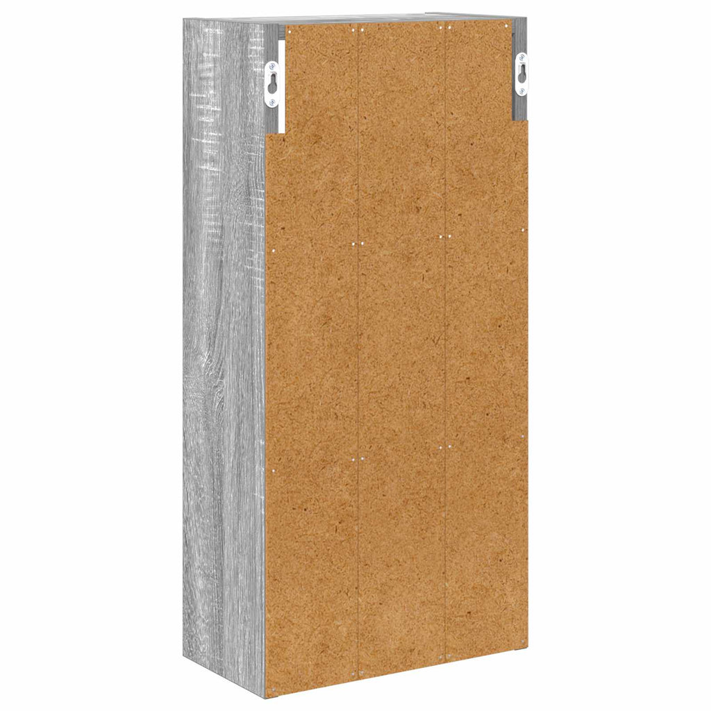 Badezimmer-Wandschrank Graues Sonoma 30 x 16 x 62,5 cm