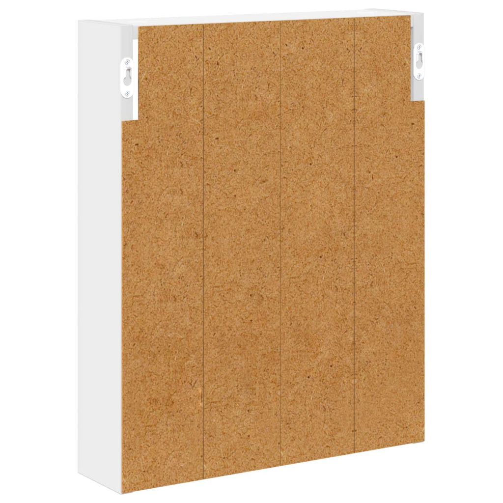 Badezimmer-Wandschrank Weiß 40 x 10 x 50 cm Holzwerkstoff