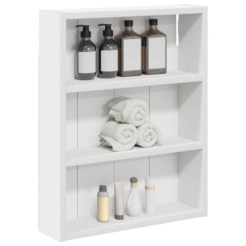 Badezimmer-Wandschrank Weiß 40 x 10 x 50 cm Holzwerkstoff