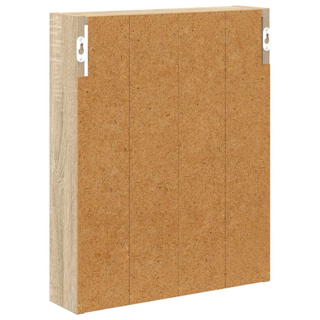 Badezimmer-Wandschrank mit Regal Sonoma-Eiche 40 x 10 x 50 cm