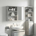 Badezimmer-Wandschrank Betongrau 40 x 10 x 50 cm Holzwerkstoff