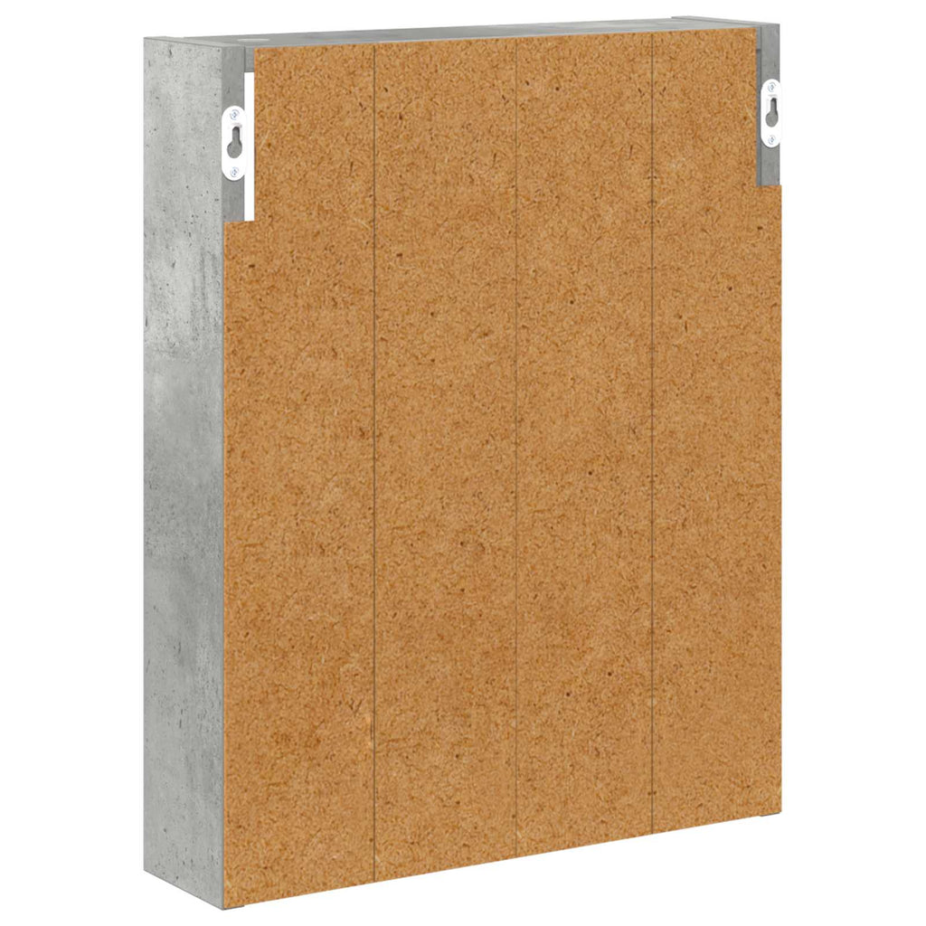 Badezimmer-Wandschrank Betongrau 40 x 10 x 50 cm Holzwerkstoff