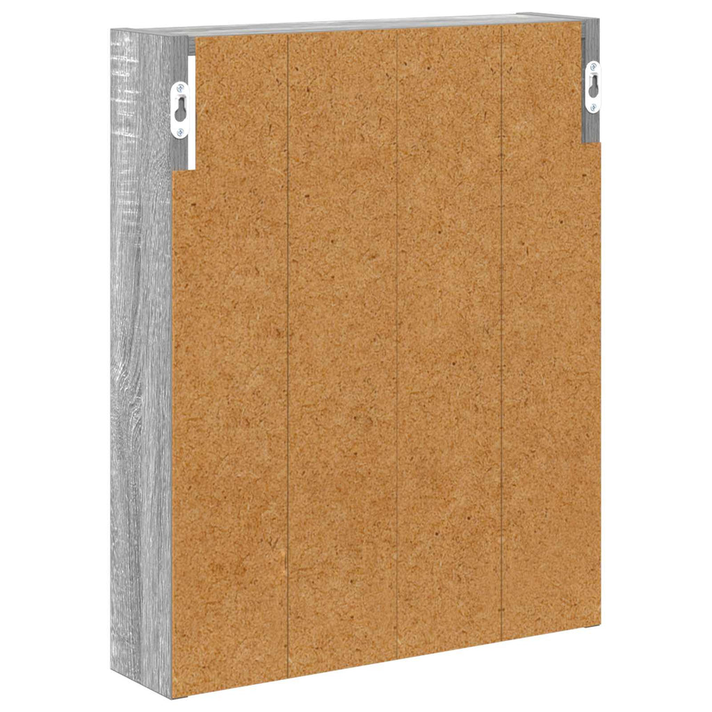 Badezimmer-Wandschrank mit Regal Graues Sonoma 40 x 10 x 50 cm