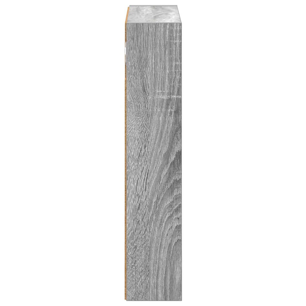Badezimmer-Wandschrank mit Regal Graues Sonoma 40 x 10 x 50 cm