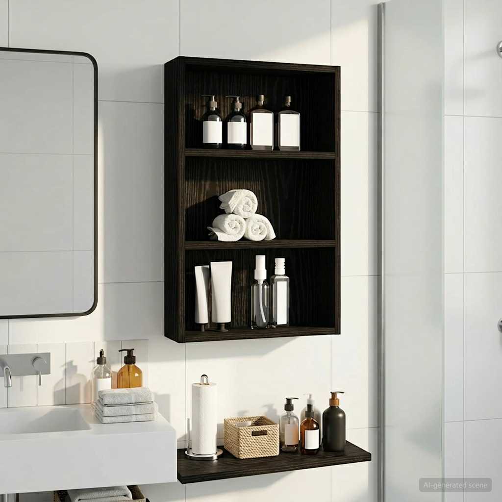 Badezimmer-Wandschrank Schwarze Eiche 40 x 10 x 60,5 cm