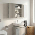 Badezimmer-Wandschrank mit Regal Betongrau 40 x 10 x 60,5 cm