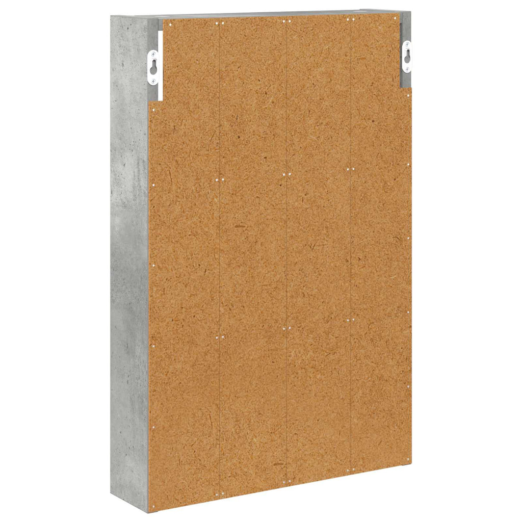 Badezimmer-Wandschrank mit Regal Betongrau 40 x 10 x 60,5 cm