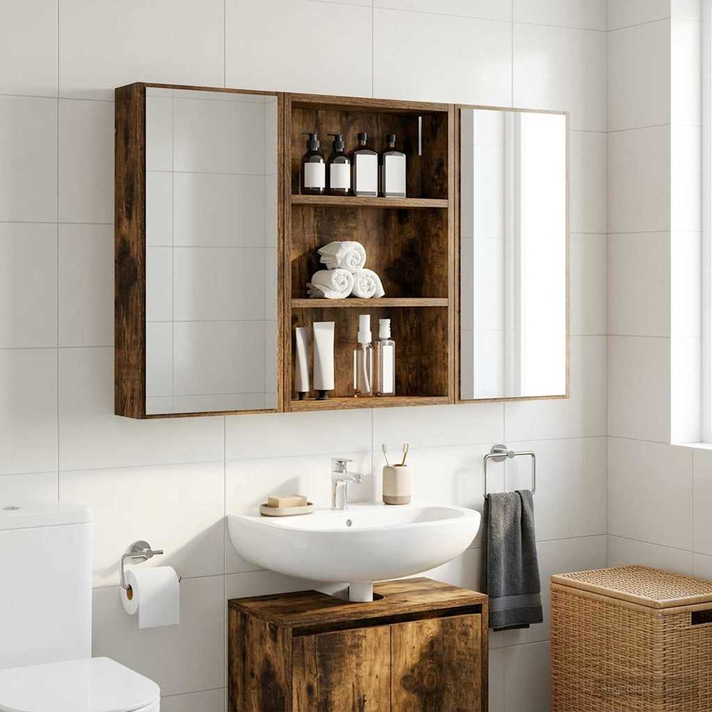 Badezimmer-Wandschrank Geräucherte Eiche 40 x 10 x 60,5 cm
