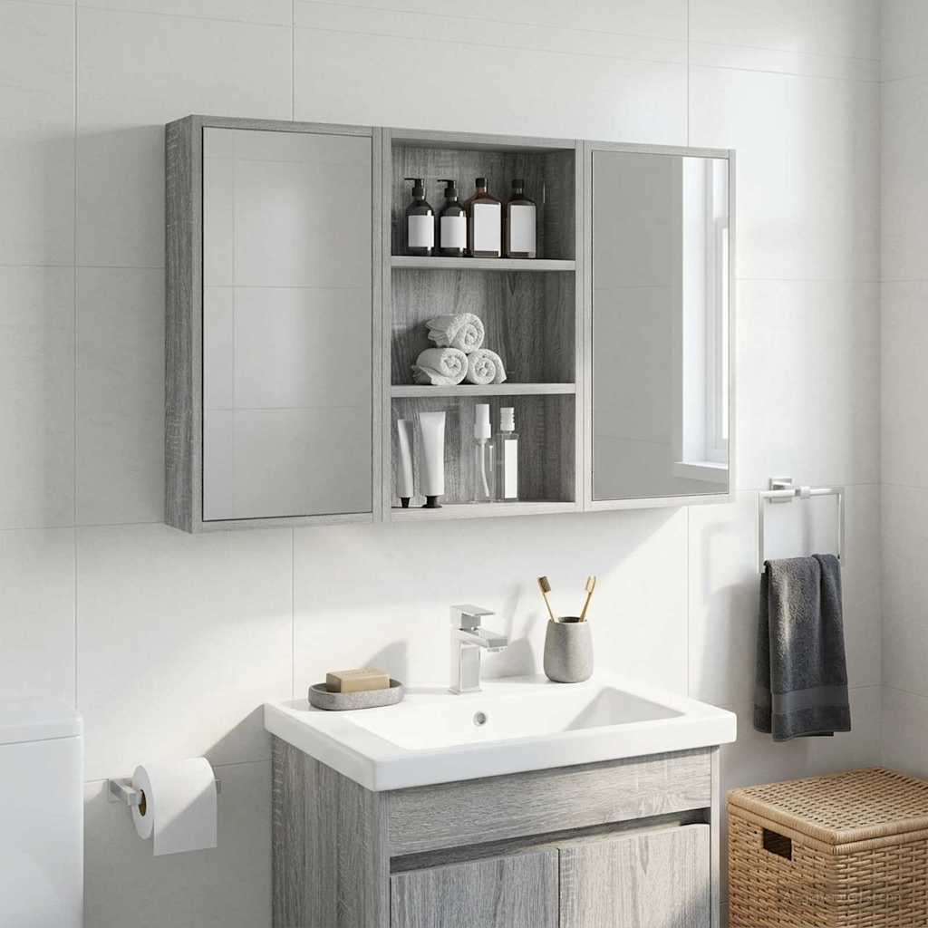 Badezimmer-Wandschrank Graues Sonoma 40 x 10 x 60,5 cm