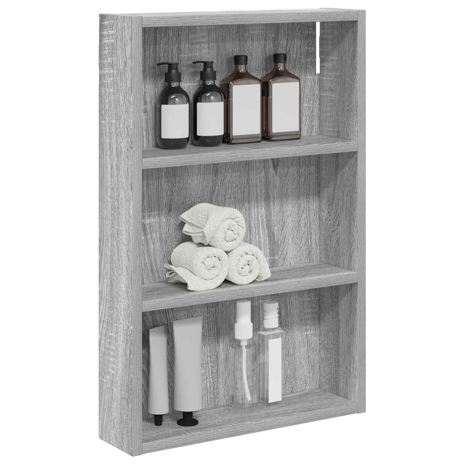 Badezimmer-Wandschrank Graues Sonoma 40 x 10 x 60,5 cm