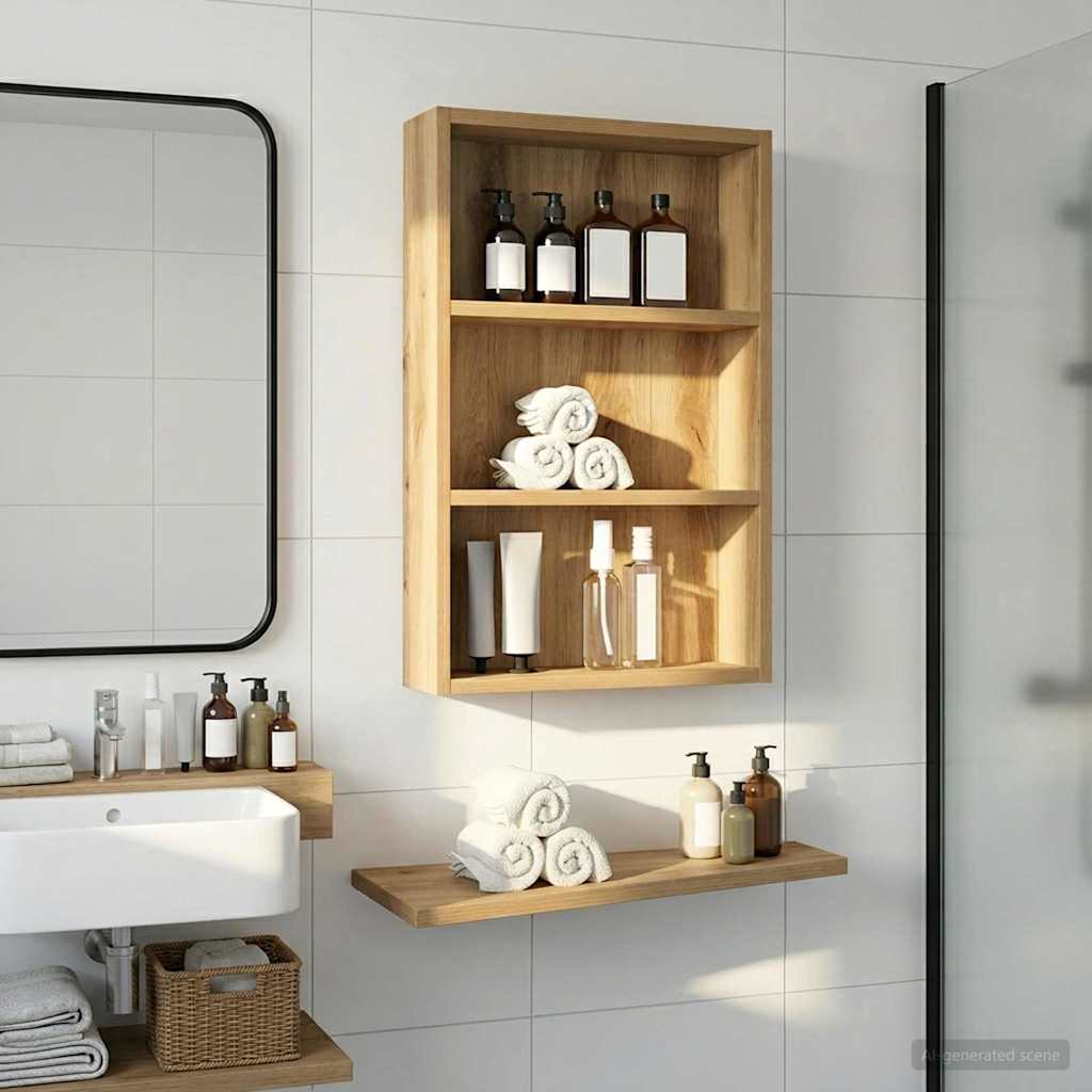 Badezimmer-Wandschrank Kunsthandwerk Eiche 40 x 10 x 60,5 cm