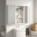 Badezimmer-Wandschrank Weiß 40 x 14 x 70 cm Holzwerkstoff