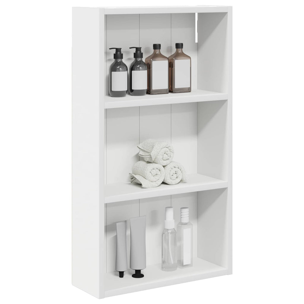 Badezimmer-Wandschrank Weiß 40 x 14 x 70 cm Holzwerkstoff