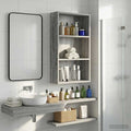 Badezimmer-Wandschrank mit Regal Graues Sonoma 40 x 14 x 70 cm