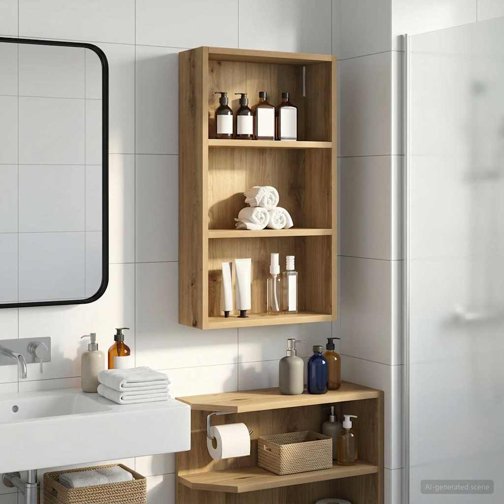 Badezimmer-Wandschrank Kunsthandwerk Eiche 40 x 14 x 70 cm