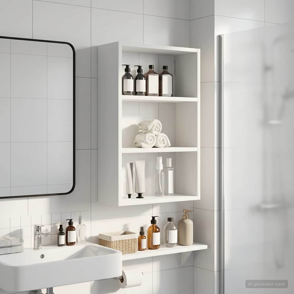 Badezimmer-Wandschrank Weiß 40 x 16 x 62,5 cm Holzwerkstoff